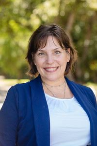 Photo for Marne Village Clerk outside under a tree in founders park 